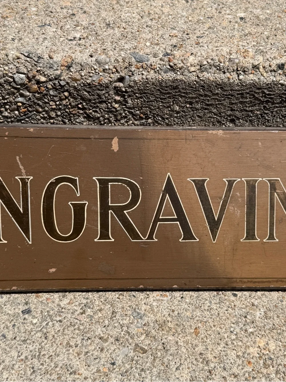 'DIE ENGRAVING' wooden vintage sign